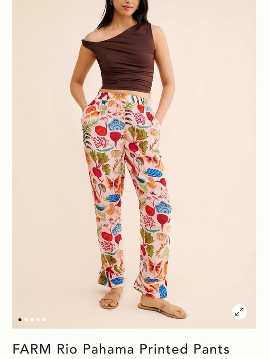 FARM Rio Pants - FARM Rio Pahama Printed Wide-Leg Pants in Multicolor